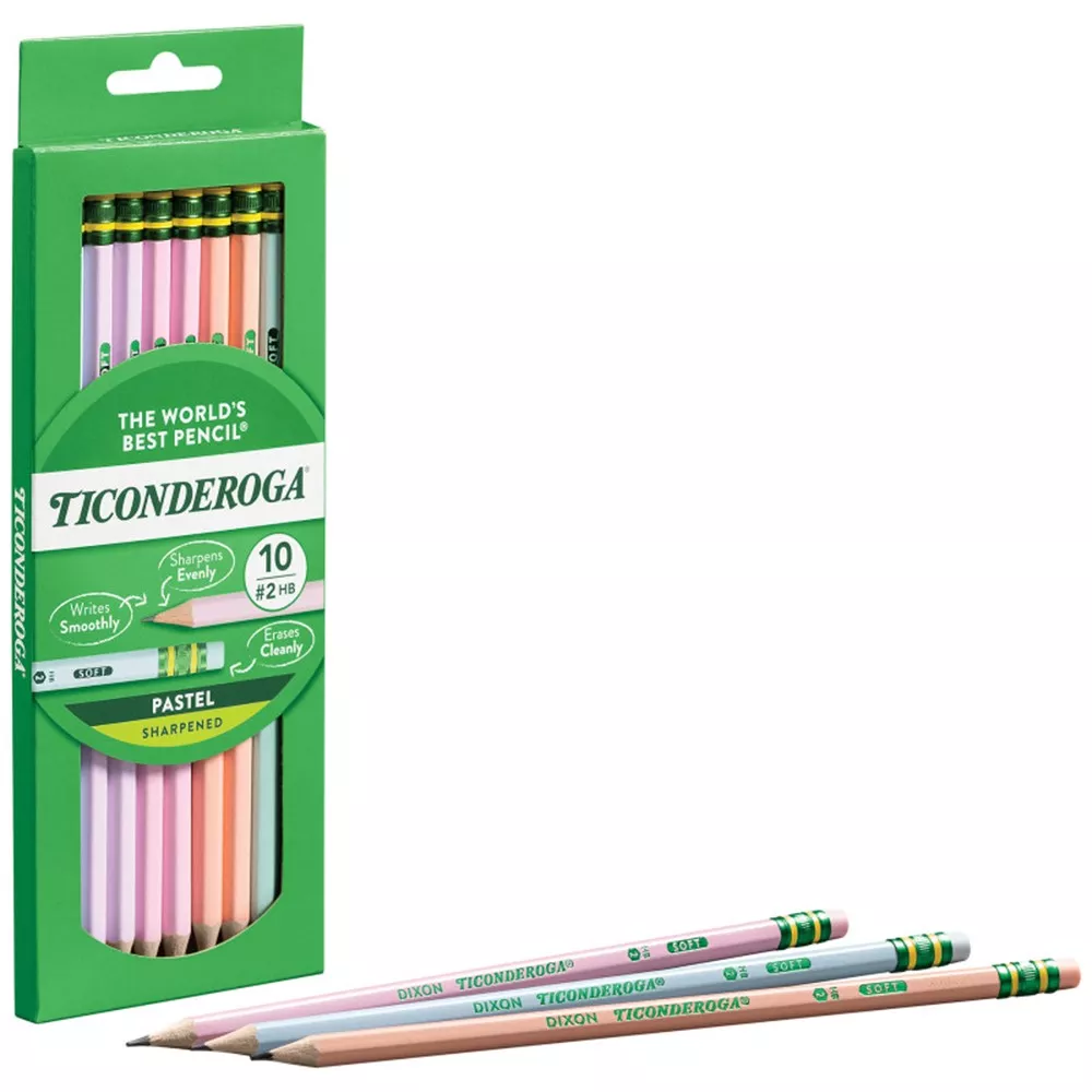 2-pastel-pencils-5-assorted-colors-10-count #2 Pastel Pencils, 5 Assorted Colors, 10 Count