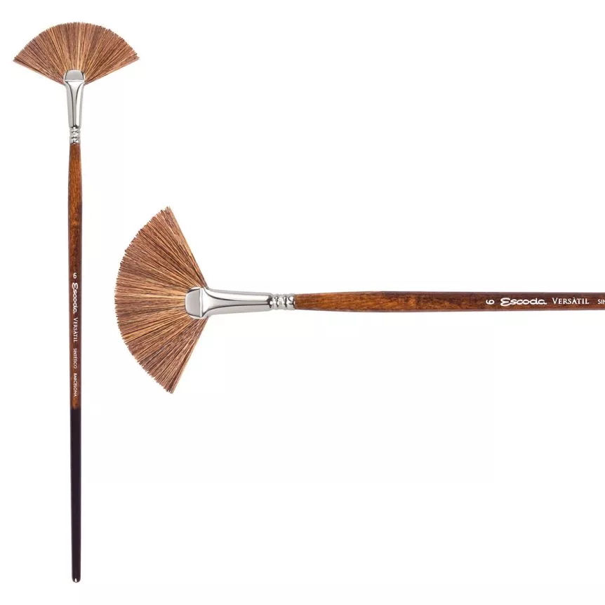 escoda-versatil-synthetic-kolinsky-long-handle-brush-fan-6 Escoda Versatil Synthetic Kolinsky Long Handle Brush Fan #6