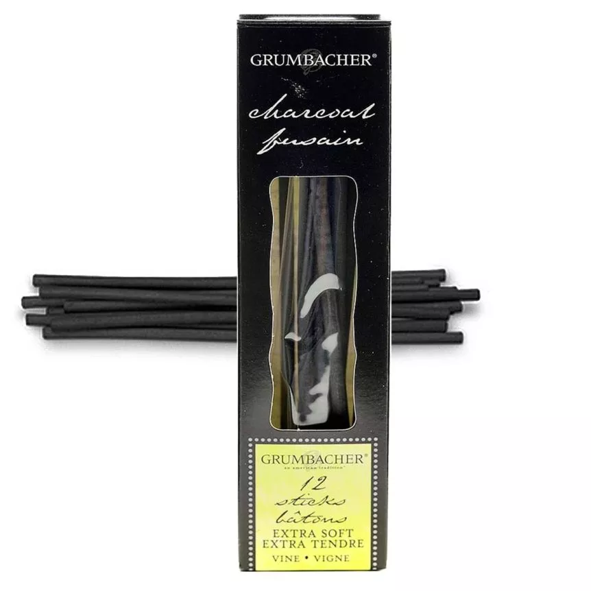 grumbacher-extra-soft-vine-charcoal-12-pack Grumbacher Extra Soft Vine Charcoal, 12 Pack