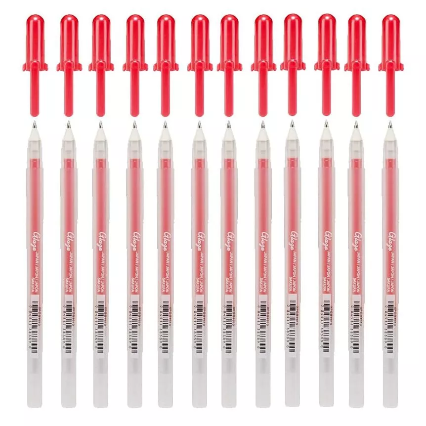 sakura-gelly-roll-3-d-glaze-pen-red-box-12 Sakura Gelly Roll 3-D Glaze Pen, Red - Box of 12