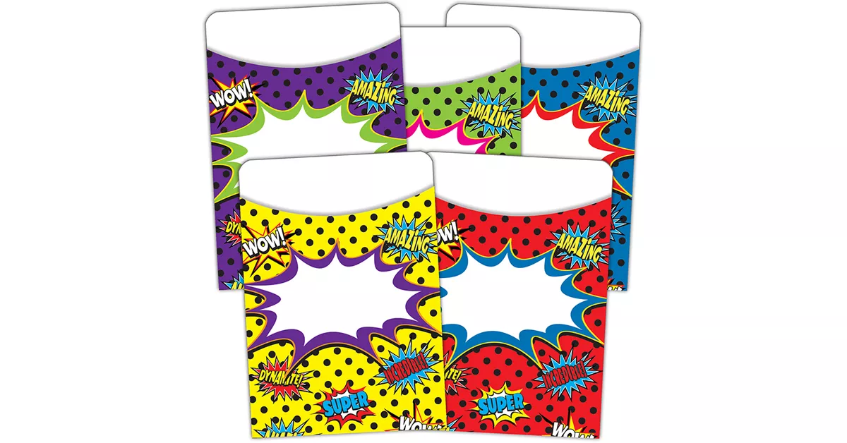 Superhero Library Pockets